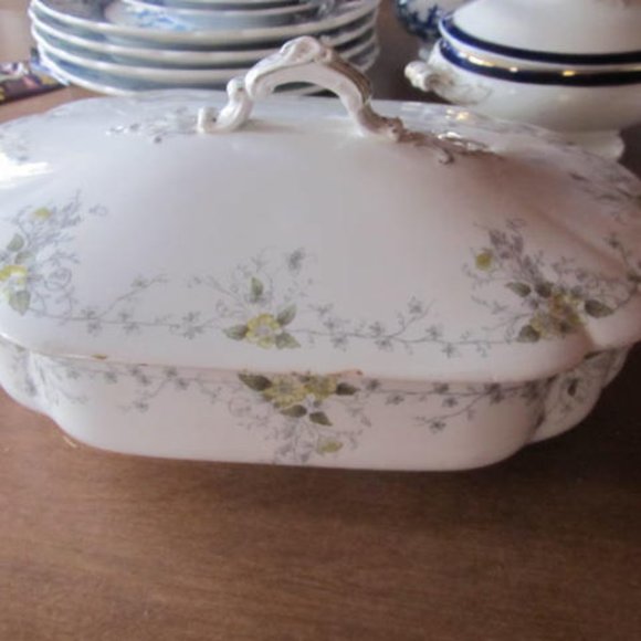 T & R Boote Waterloo Potteries transferware Schonbrunn White Ironstone Covered - Picture 7 of 9